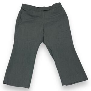 JM Collection Womens Straight Leg Dress Pants Sz 14 Petite Dark Gray Mid Waist